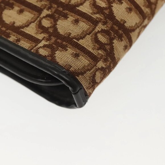 Christian Dior Trotter Canvas Shoulder Bag Brown Gold Auth ep10263 - Picture 5 of 16